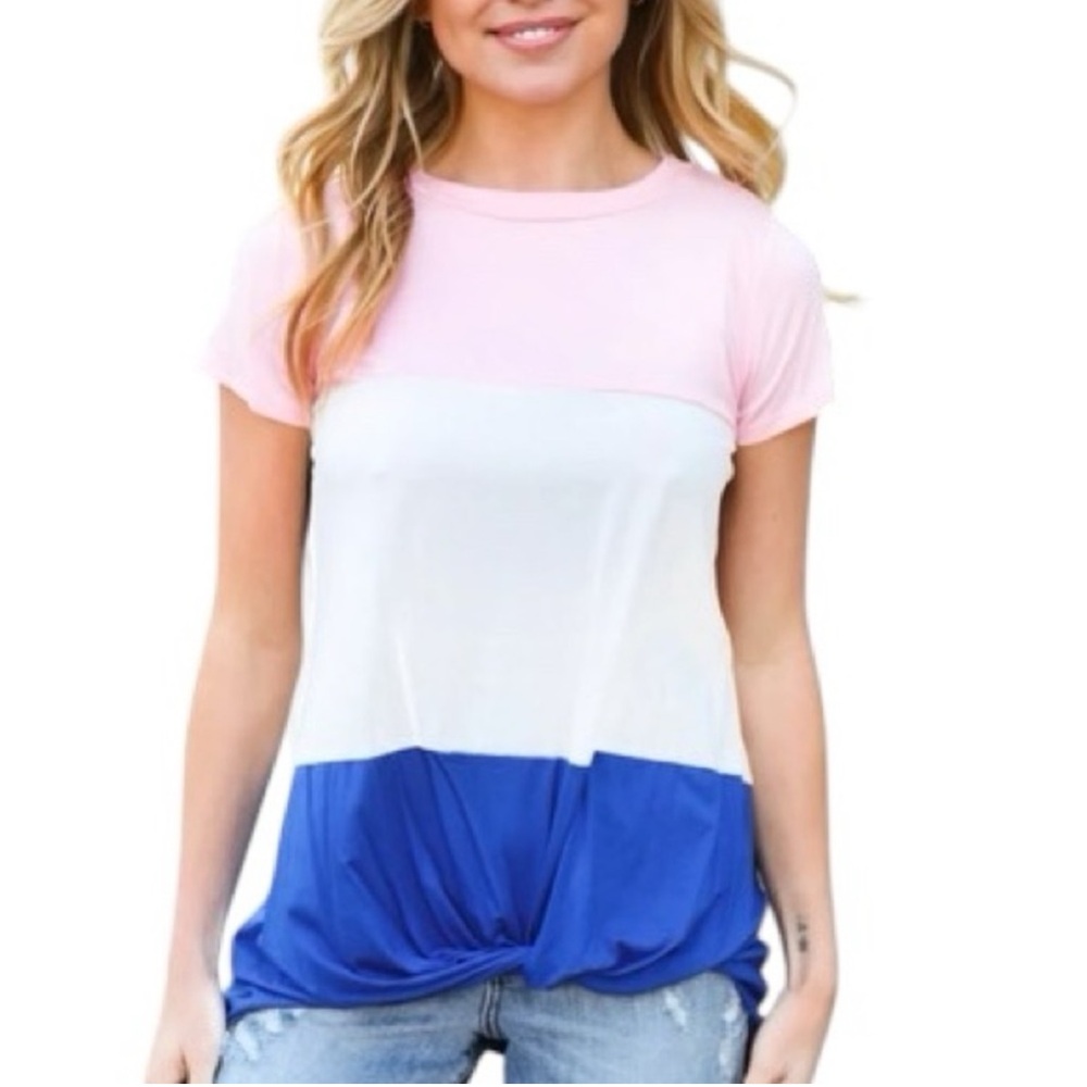 Red Lolly M. NWOT Color block Women's Top